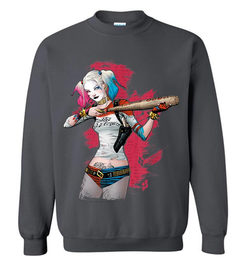 Inktee Store - Suicide Squad Harley Quinn Bat Aim Sweatshirt Image