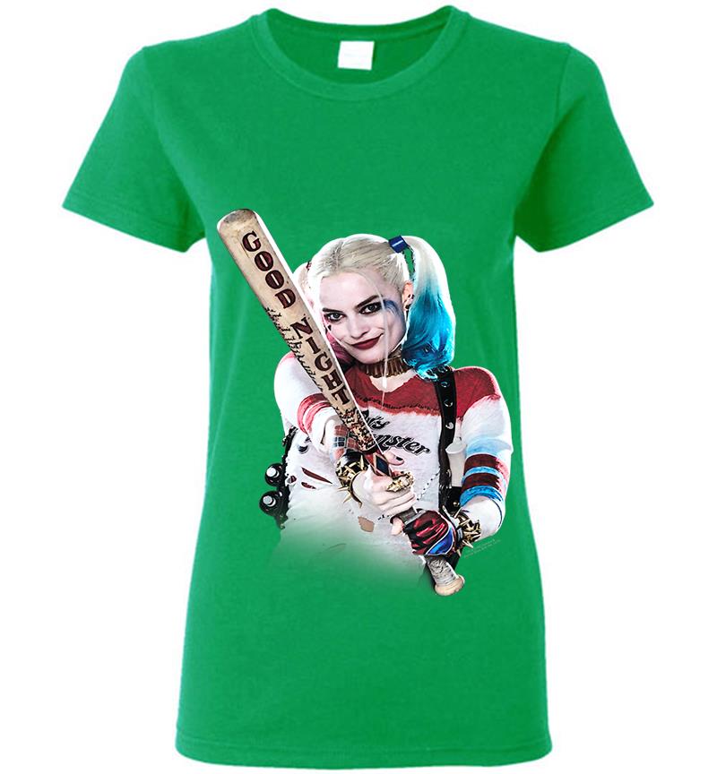 Inktee Store - Suicide Squad Harley Quinn Bat At You Womens T-Shirt Image