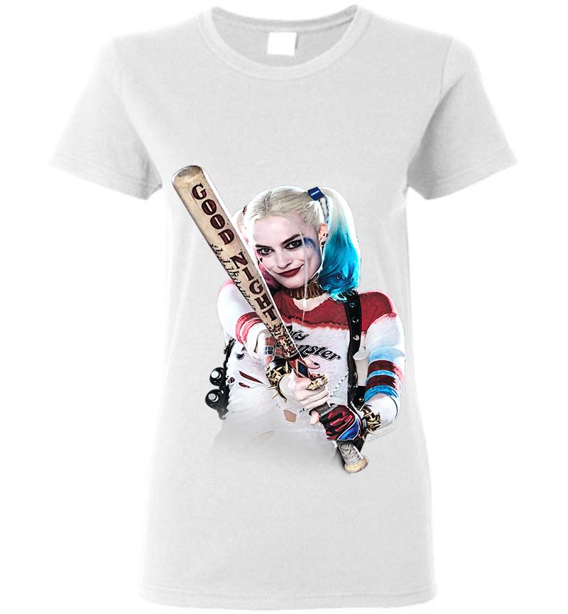 Inktee Store - Suicide Squad Harley Quinn Bat At You Womens T-Shirt Image
