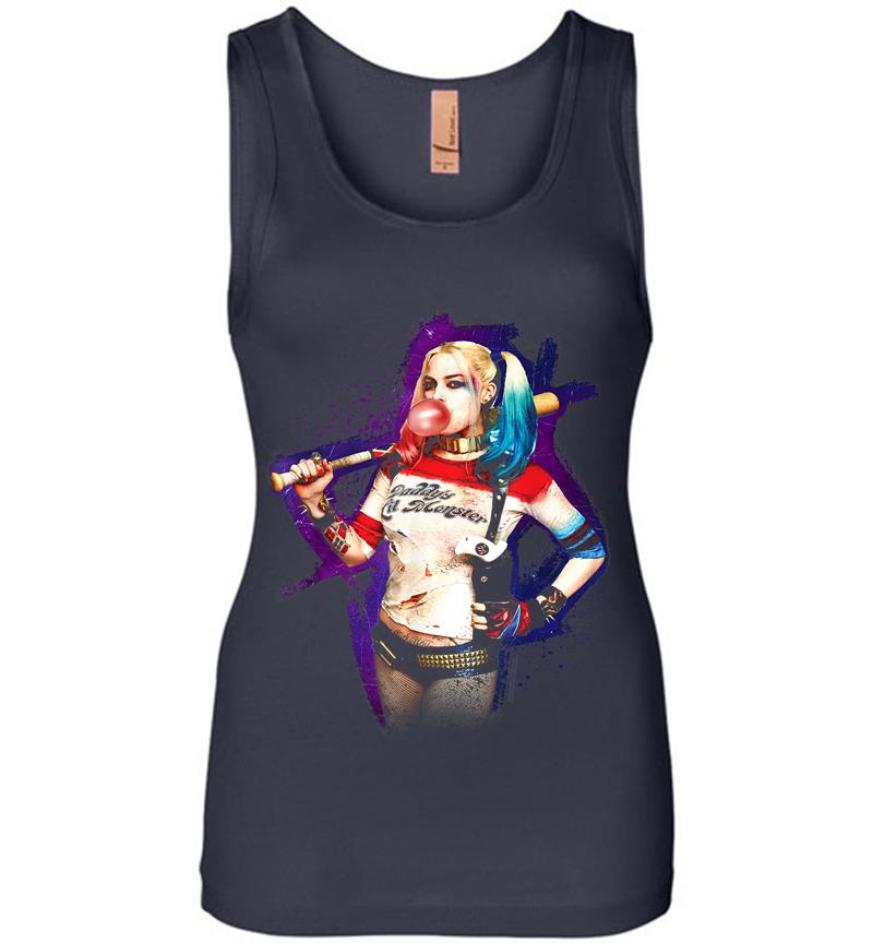 Inktee Store - Suicide Squad Harley Quinn Bubble Womens Jersey Tank Top Image