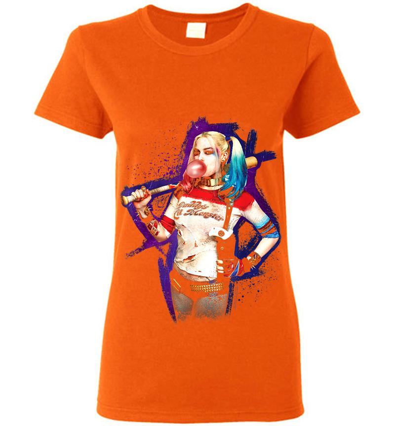 Inktee Store - Suicide Squad Harley Quinn Bubble Womens T-Shirt Image