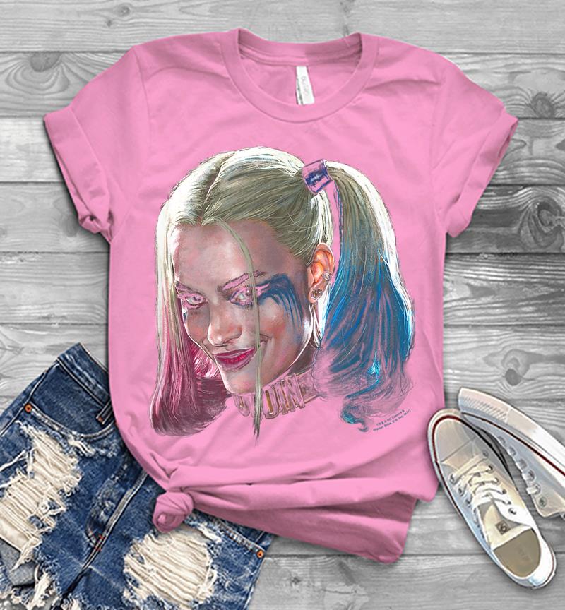 Inktee Store - Suicide Squad Harley Quinn Head Mens T-Shirt Image