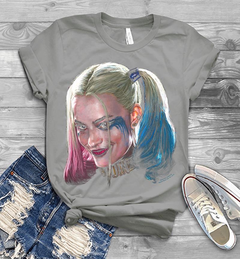 Inktee Store - Suicide Squad Harley Quinn Head Mens T-Shirt Image