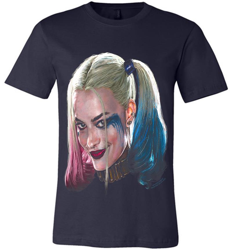 Inktee Store - Suicide Squad Harley Quinn Head Premium T-Shirt Image