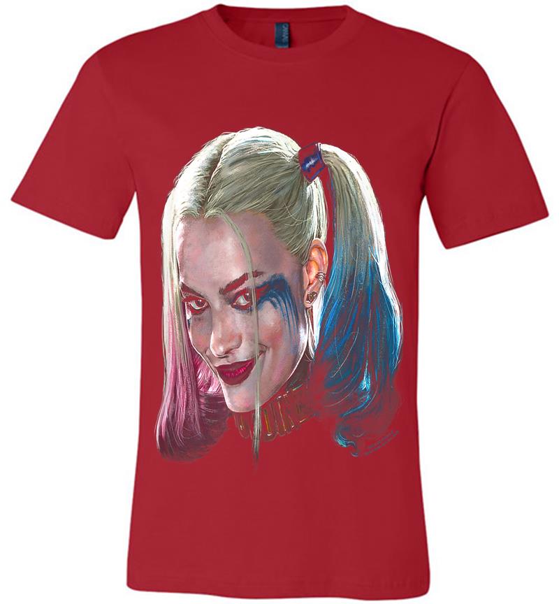 Inktee Store - Suicide Squad Harley Quinn Head Premium T-Shirt Image