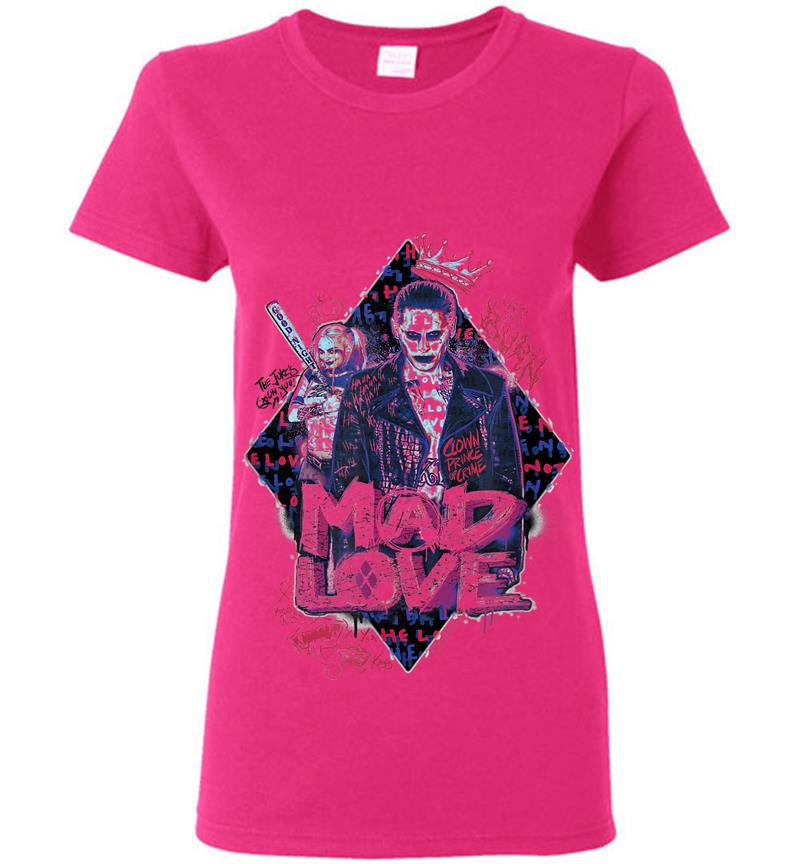 Inktee Store - Suicide Squad Harley Quinn &Amp; Joker Mad Love Womens T-Shirt Image