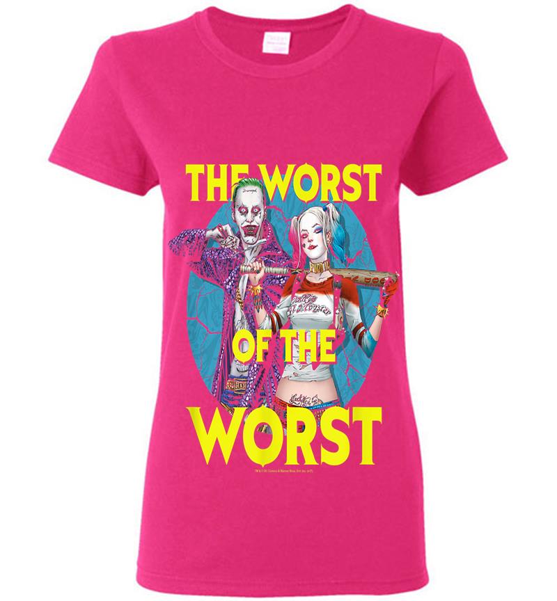 Inktee Store - Suicide Squad Harley Quinn &Amp; Joker Worst Pair Womens T-Shirt Image