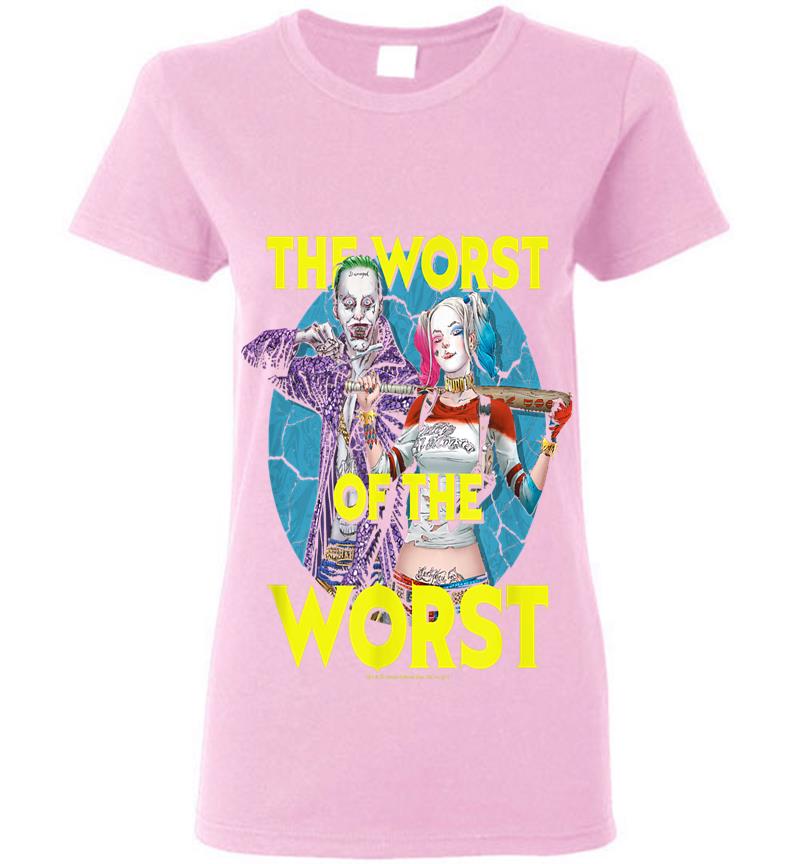 Inktee Store - Suicide Squad Harley Quinn &Amp; Joker Worst Pair Womens T-Shirt Image