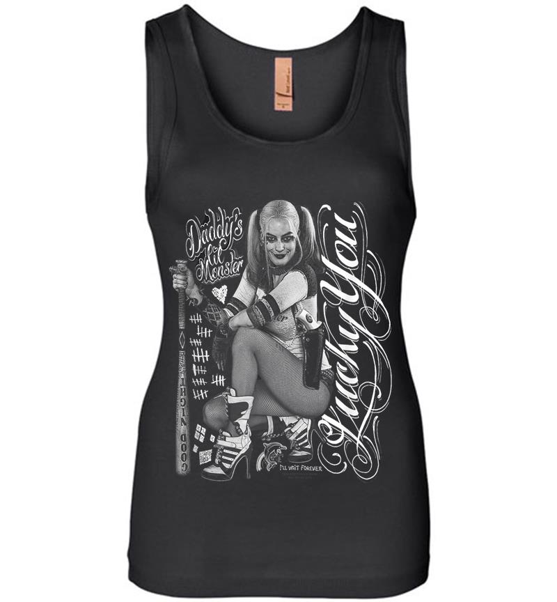 Suicide Squad Harley Quinn Lucky Womens Jersey Tank Top