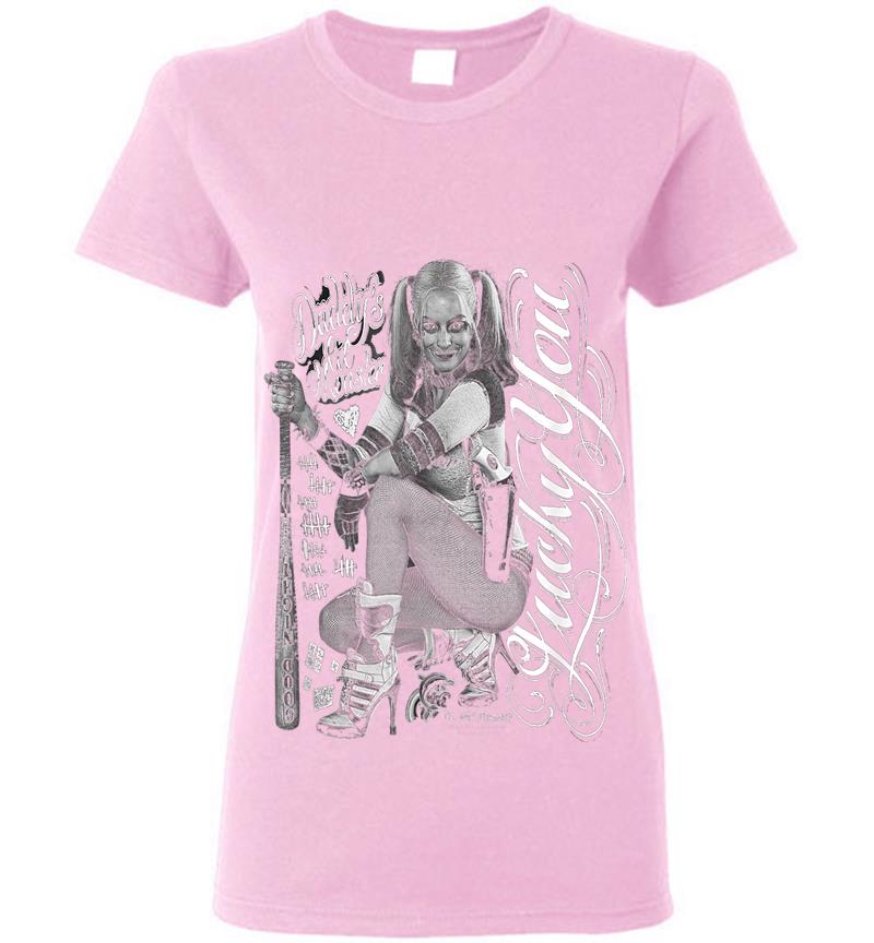 Inktee Store - Suicide Squad Harley Quinn Lucky Womens T-Shirt Image