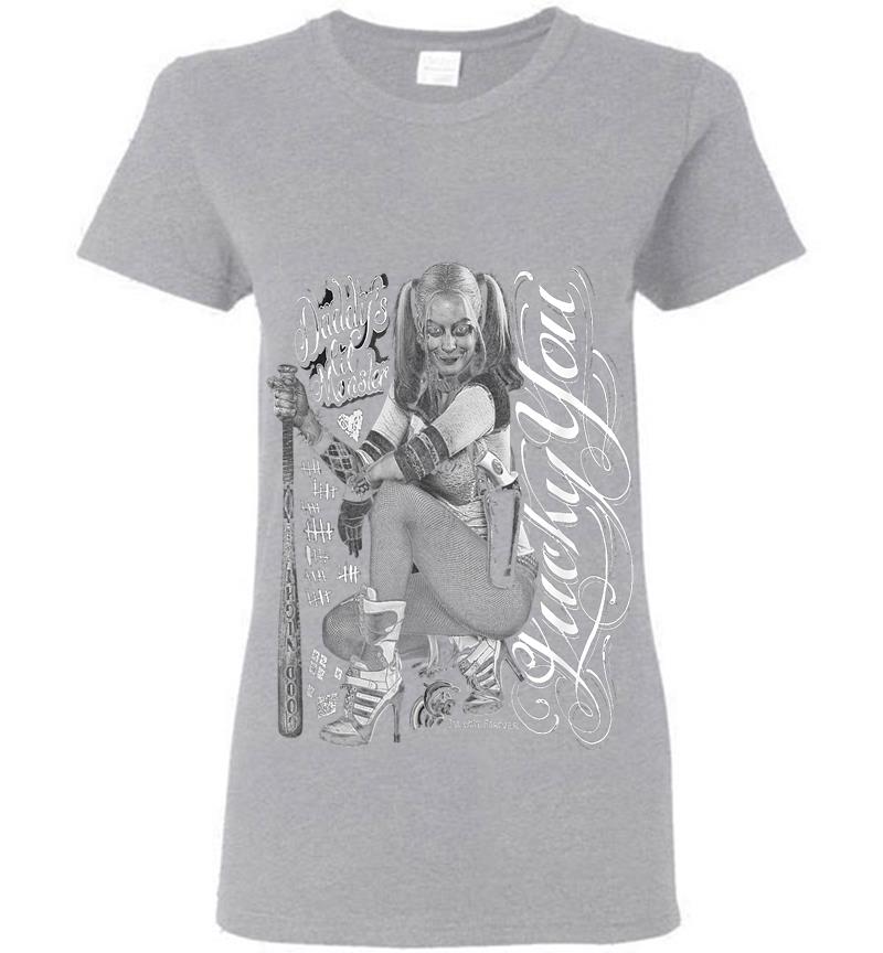 Inktee Store - Suicide Squad Harley Quinn Lucky Womens T-Shirt Image