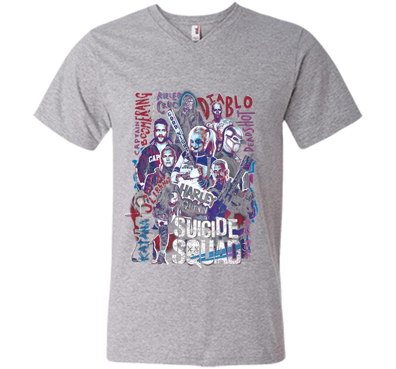 Inktee Store - Suicide Squad The Squad V-Neck T-Shirt Image