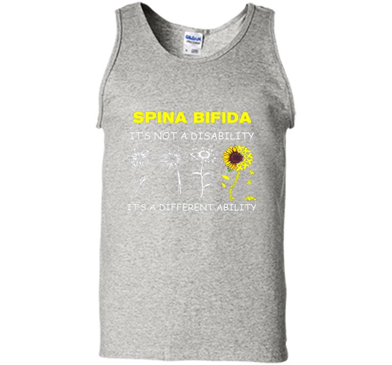 Sunflower Spina Bifida It’s Not A Disability It’s A Different Ability Mens Tank Top