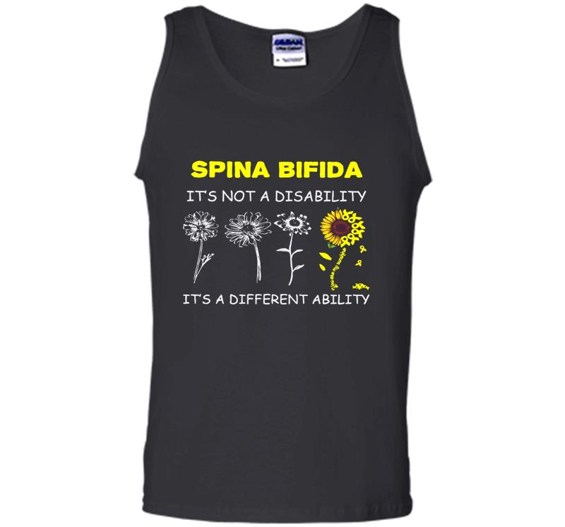 Inktee Store - Sunflower Spina Bifida It’s Not A Disability It’s A Different Ability Mens Tank Top Image
