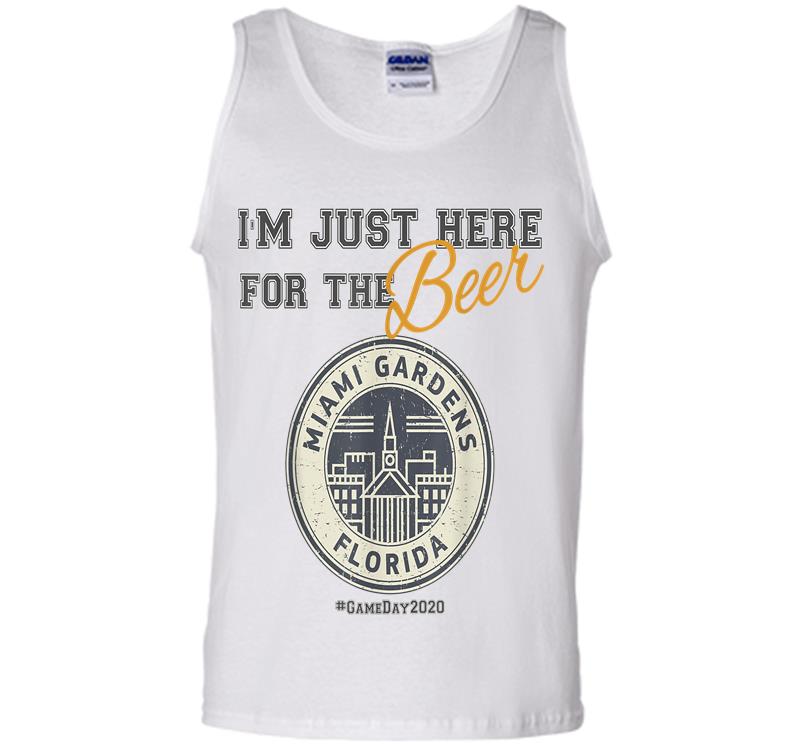 Inktee Store - Super Game Bowl 2020 I'M Just Here For The Beer Mens Tank Top Image