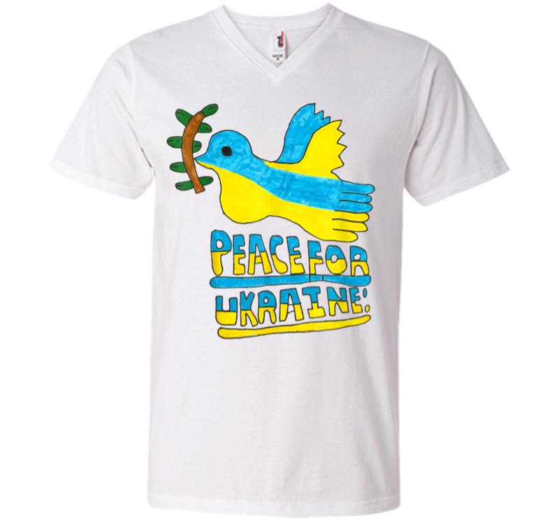 Inktee Store - Support Ukraine I Stand With Ukraine Flag Free Ukraine (1) V-Neck T-Shirt Image