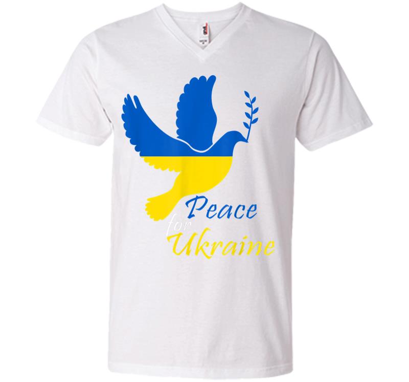 Inktee Store - Support Ukraine I Stand With Ukraine Flag Free Ukraine V-Neck T-Shirt Image
