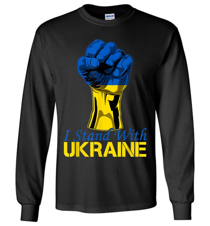 Support Ukraine I Stand With Ukraine Raise Fist Ukraine Long Sleeve T-shirt