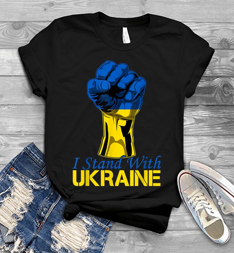 Support Ukraine I Stand With Ukraine Raise Fist Ukraine Men T-shirt