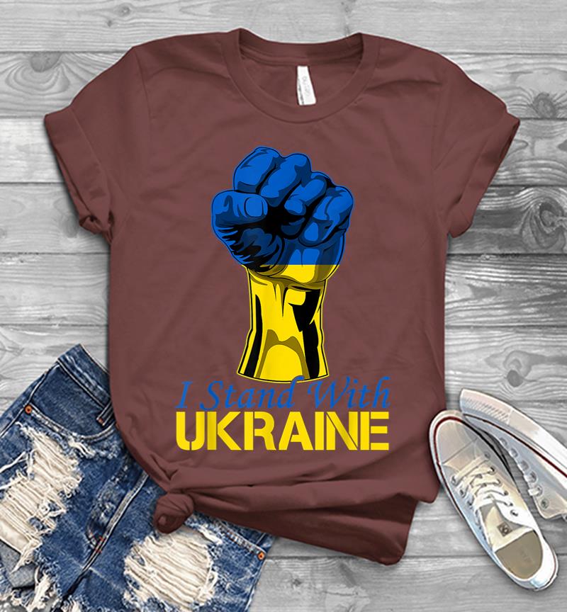 Inktee Store - Support Ukraine I Stand With Ukraine Raise Fist Ukraine Men T-Shirt Image