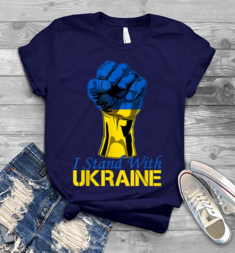 Inktee Store - Support Ukraine I Stand With Ukraine Raise Fist Ukraine Men T-Shirt Image