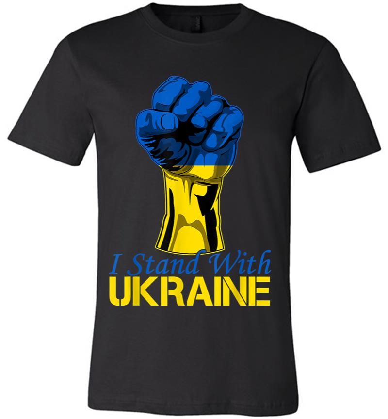 Support Ukraine I Stand With Ukraine Raise Fist Ukraine Premium T-shirt