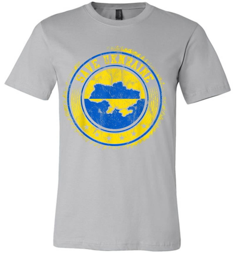 Inktee Store - Support Ukraine Save Ukraine Ukrainian Flag Premium T-Shirt Image