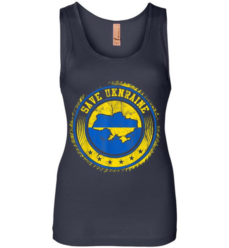 Inktee Store - Support Ukraine Save Ukraine Ukrainian Flag Women Jersey Tank Top Image