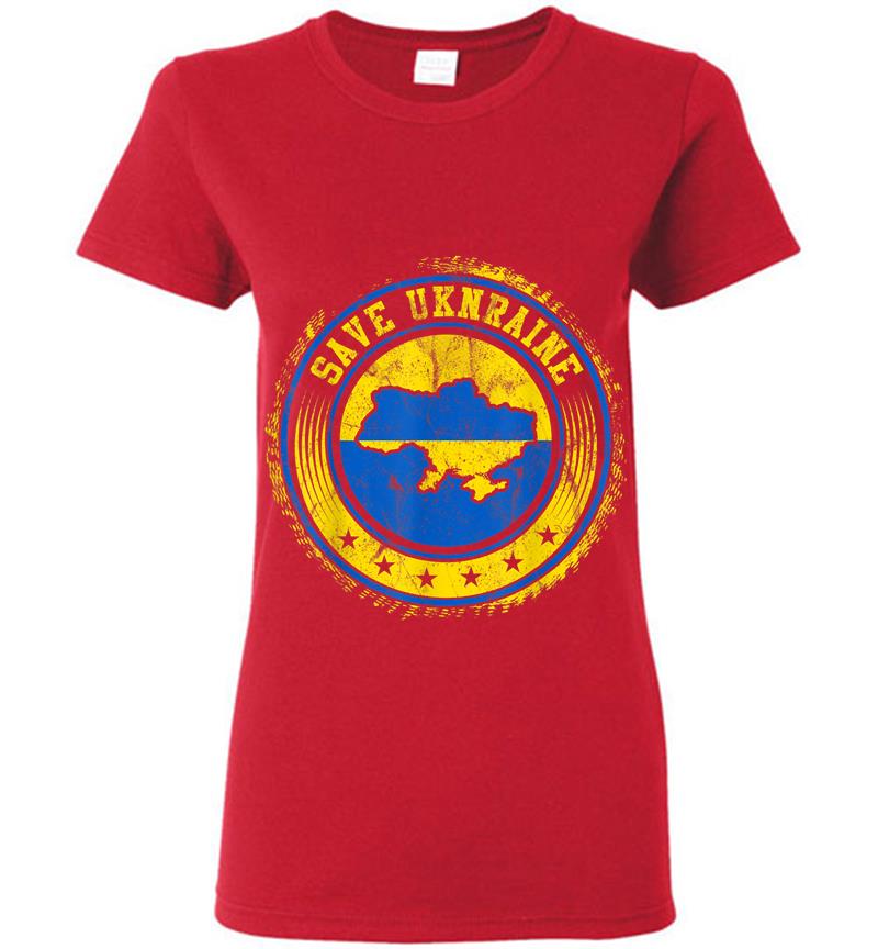 Inktee Store - Support Ukraine Save Ukraine Ukrainian Flag Women T-Shirt Image