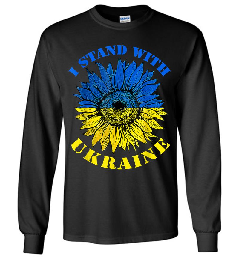 Support Ukraine Stand I With Ukraine Flag Sunflower Long Sleeve T-shirt