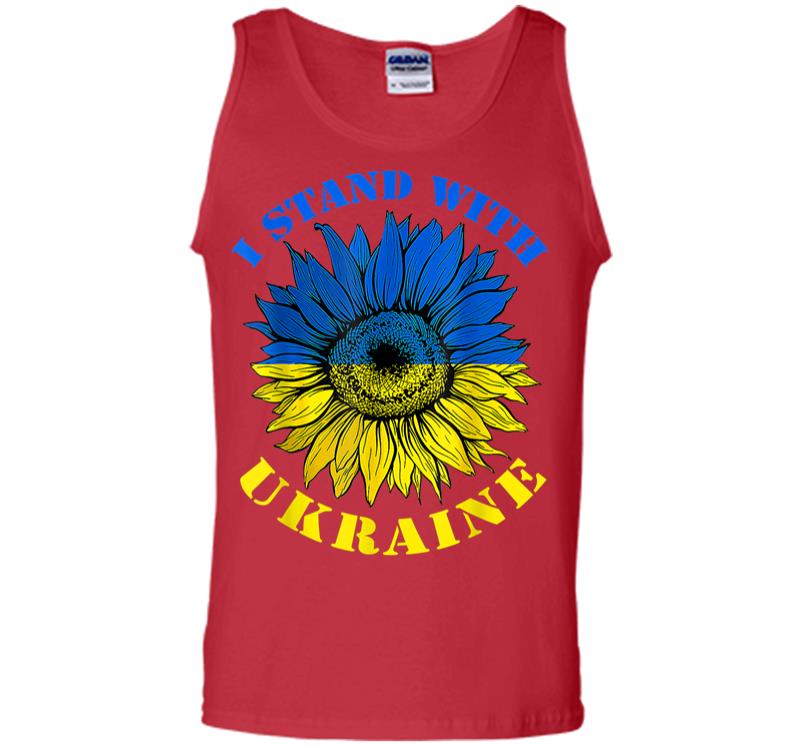 Inktee Store - Support Ukraine Stand I With Ukraine Flag Sunflower Men Tank Top Image