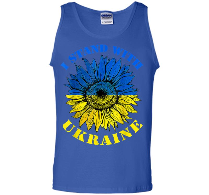Inktee Store - Support Ukraine Stand I With Ukraine Flag Sunflower Men Tank Top Image