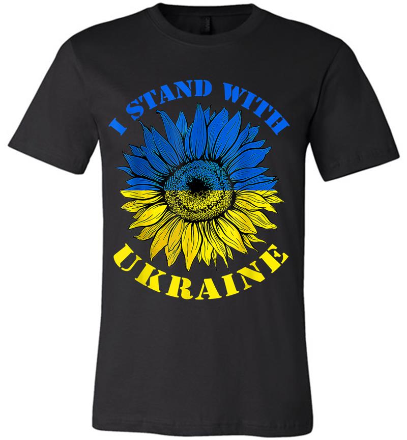Support Ukraine Stand I With Ukraine Flag Sunflower Premium T-shirt