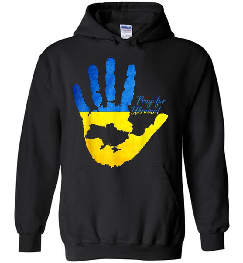 Support Ukrainians Map Pray For Ukraine Ukrainian Flag Pride Hoodie