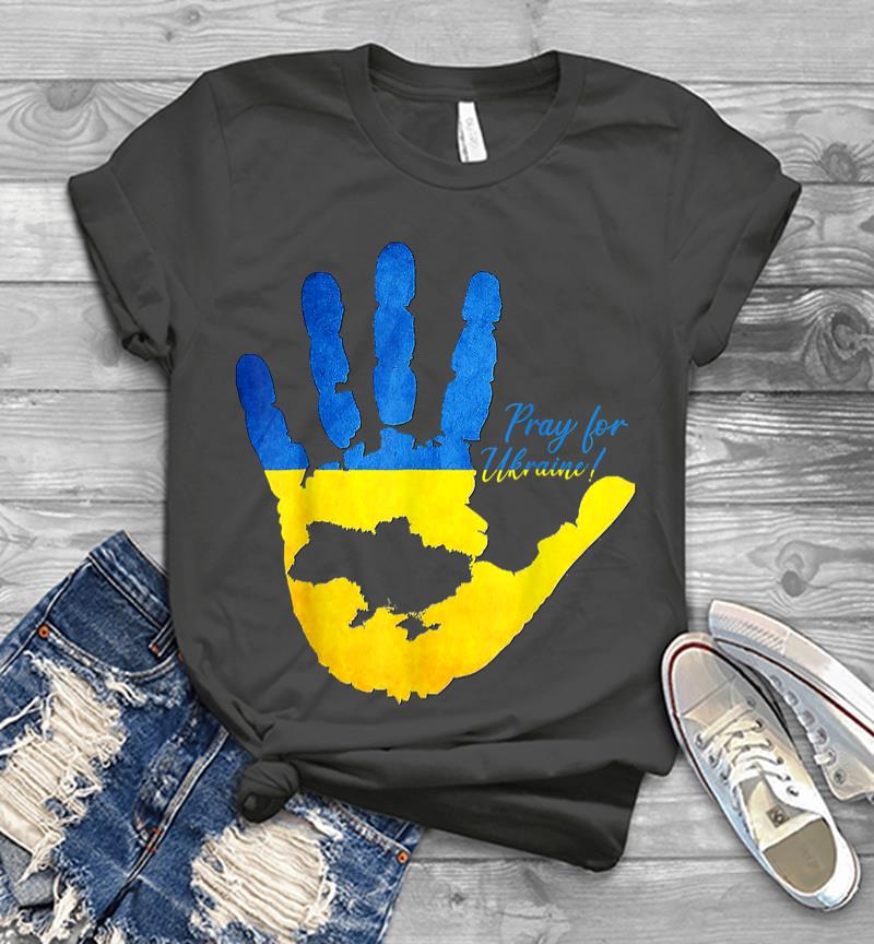 Inktee Store - Support Ukrainians Map Pray For Ukraine Ukrainian Flag Pride Men T-Shirt Image