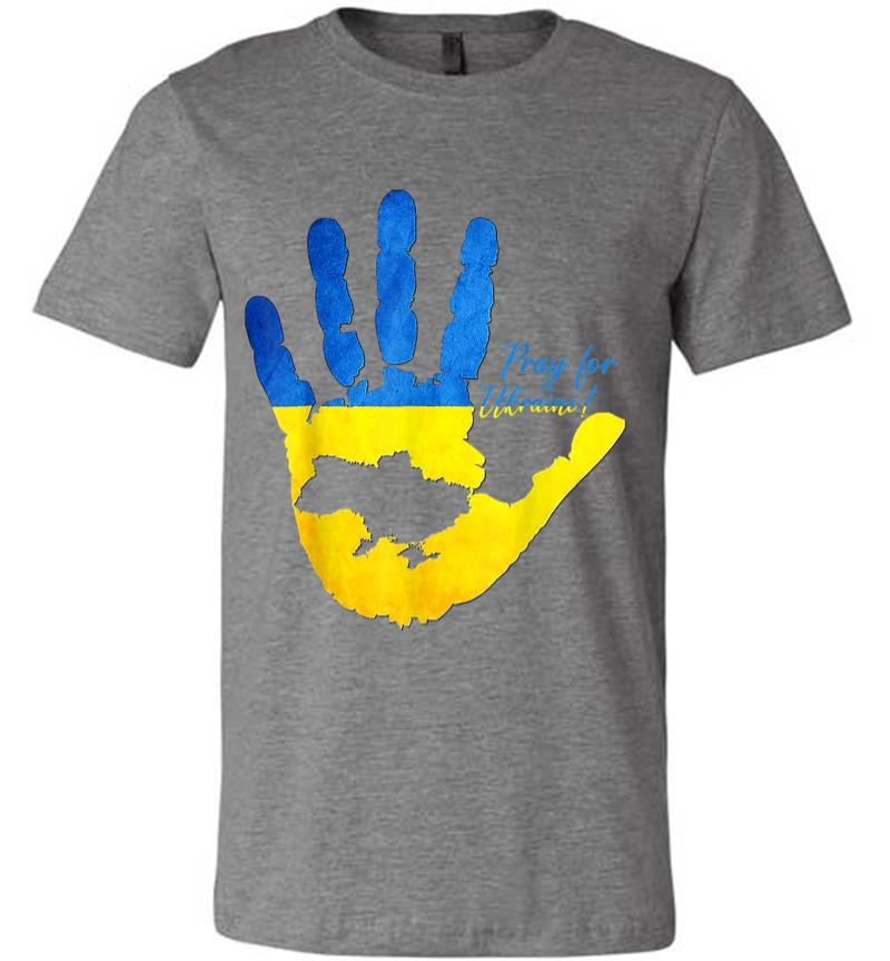 Inktee Store - Support Ukrainians Map Pray For Ukraine Ukrainian Flag Pride Premium T-Shirt Image