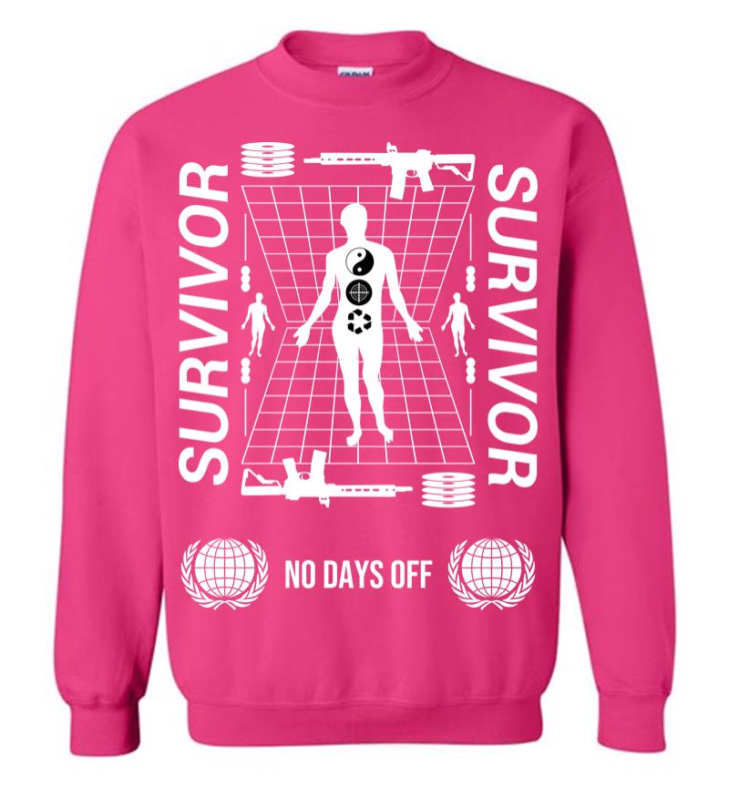 Inktee Store - Survivor No Days Off Sweatshirt Image