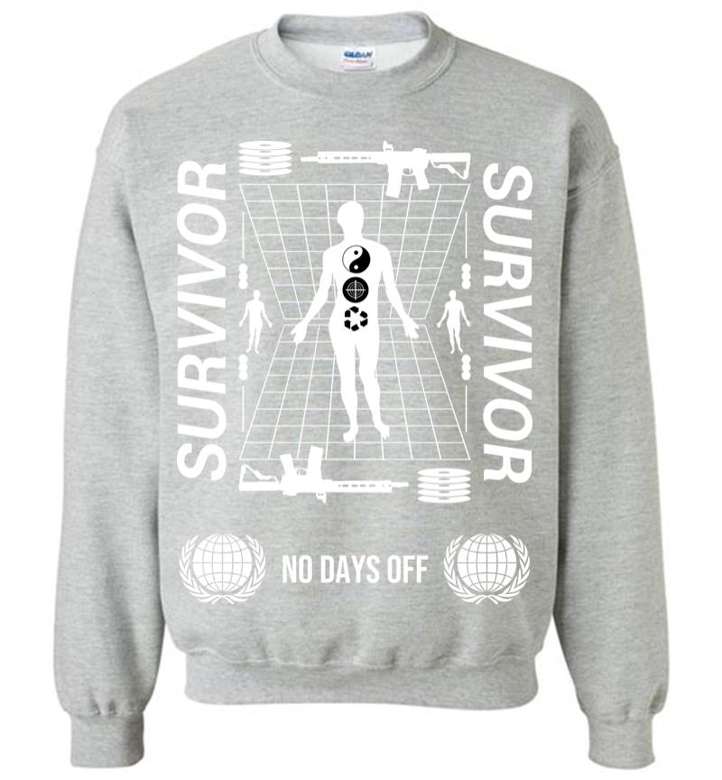 Inktee Store - Survivor No Days Off Sweatshirt Image