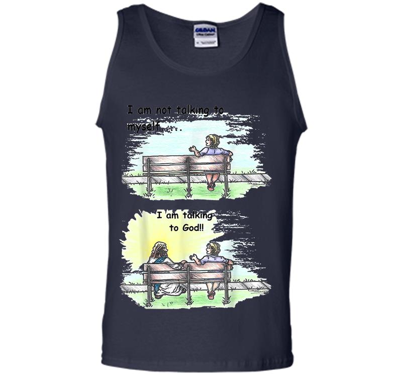 Inktee Store - Talking To God Mens Tank Top Image