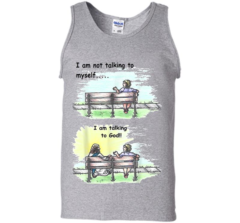 Inktee Store - Talking To God Mens Tank Top Image
