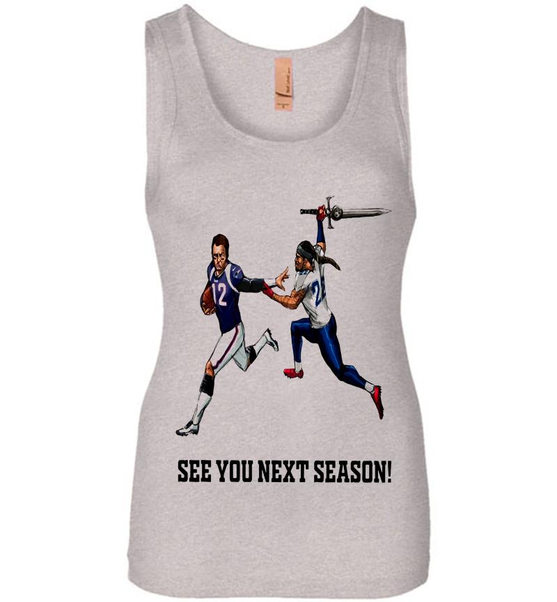 Inktee Store - Tennessee Titans Derrick Henry Vs Tom Brady New England Patriots See You Next Season Womens Jersey Tank Top Image