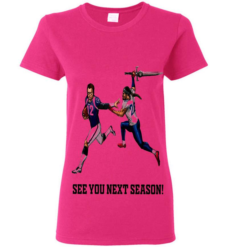 Inktee Store - Tennessee Titans Derrick Henry Vs Tom Brady New England Patriots See You Next Season Womens T-Shirt Image