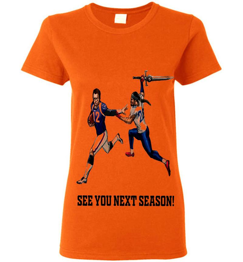 Inktee Store - Tennessee Titans Derrick Henry Vs Tom Brady New England Patriots See You Next Season Womens T-Shirt Image