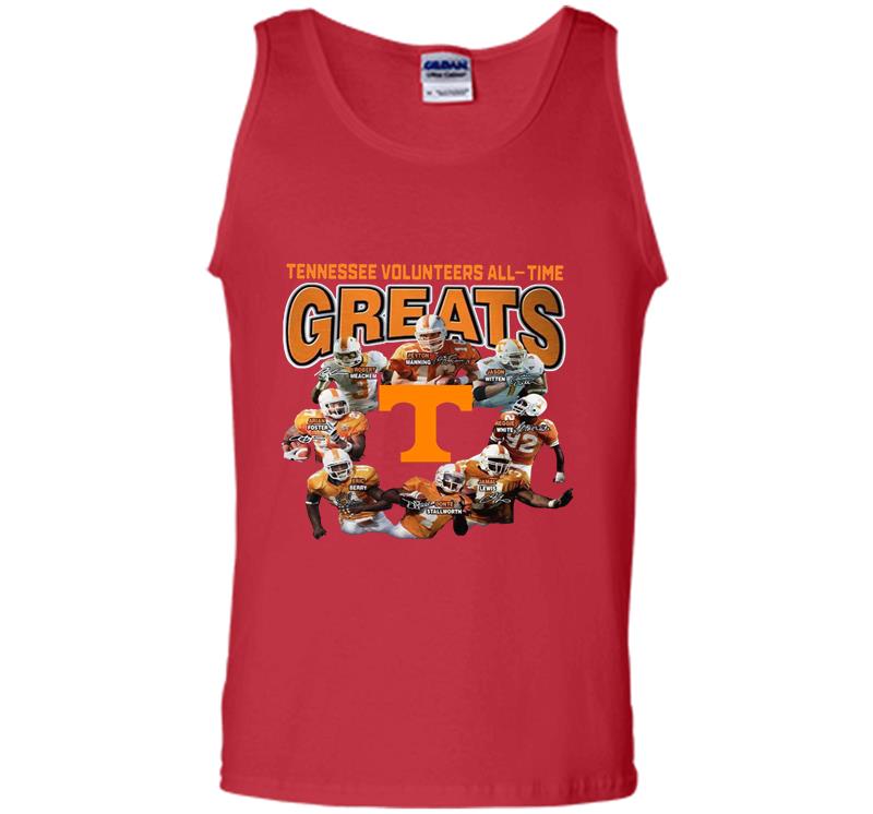 Inktee Store - Tennessee Volunrs All-Time Greats Team Signature Mens Tank Top Image