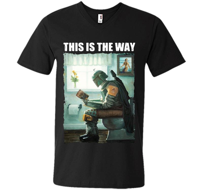The Mandalorian Read Harry Potter This Is The Way V-Neck T-Shirt