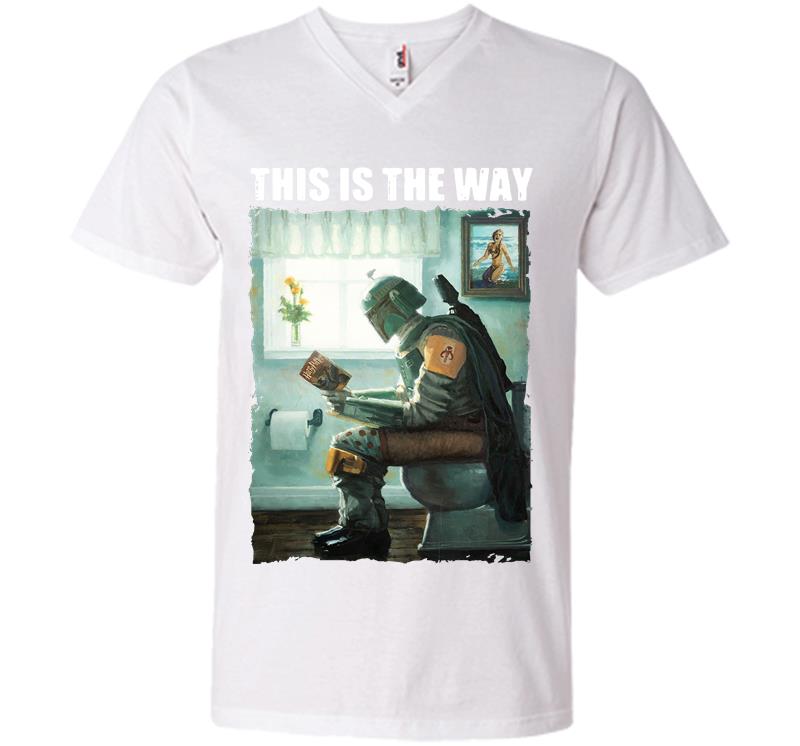 Inktee Store - The Mandalorian Read Harry Potter This Is The Way V-Neck T-Shirt Image