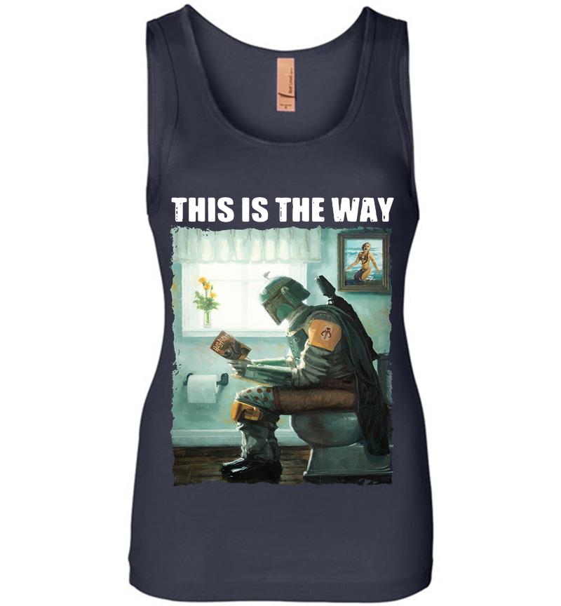 Inktee Store - The Mandalorian Read Harry Potter This Is The Way Womens Jersey Tank Top Image