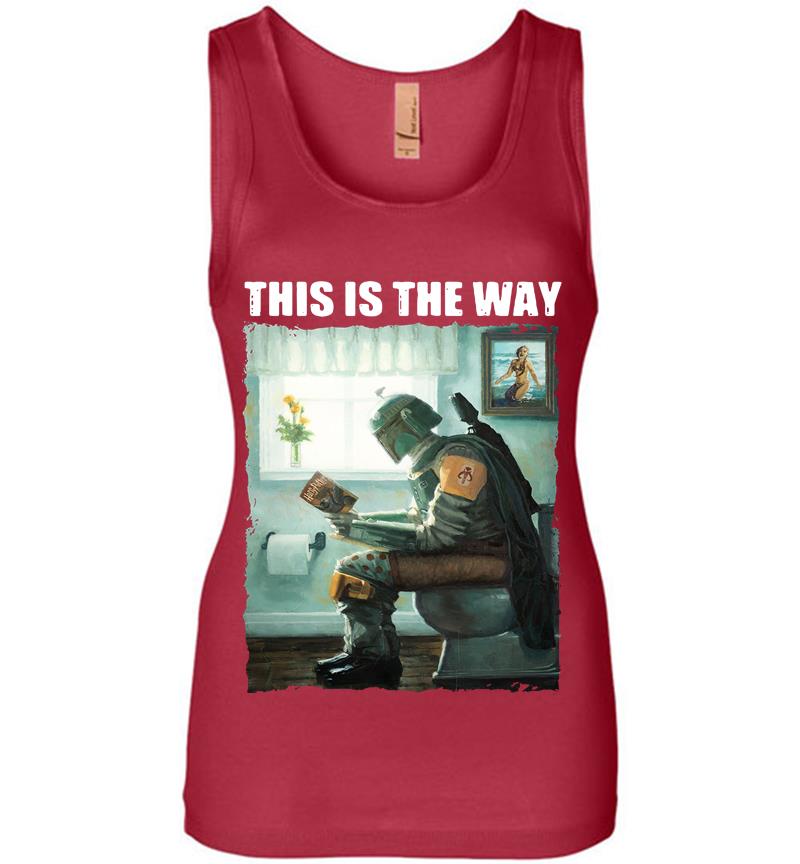 Inktee Store - The Mandalorian Read Harry Potter This Is The Way Womens Jersey Tank Top Image