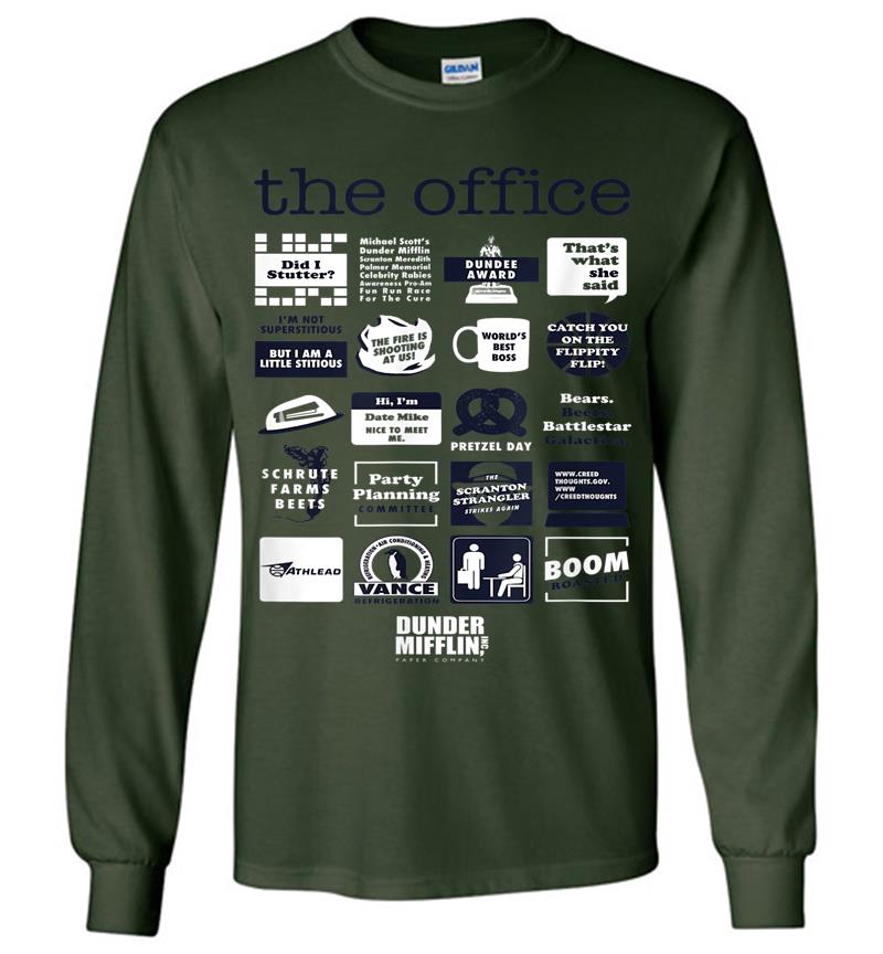 Inktee Store - The Office Quote Mash-Up Funny - Official Long Sleeve T-Shirt Image