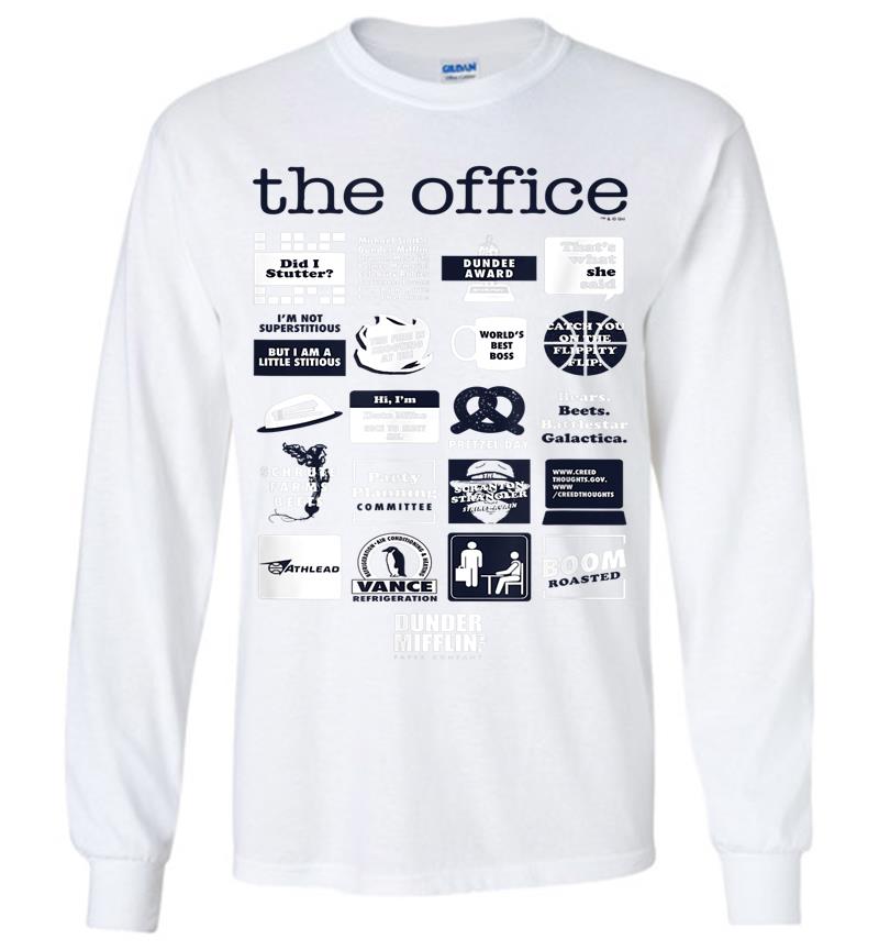 Inktee Store - The Office Quote Mash-Up Funny - Official Long Sleeve T-Shirt Image